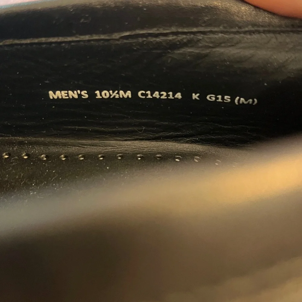 Cole Haan Black Leather Slip-On Loafers with Silver Detail 10 1/2M - Picture 6 of 7